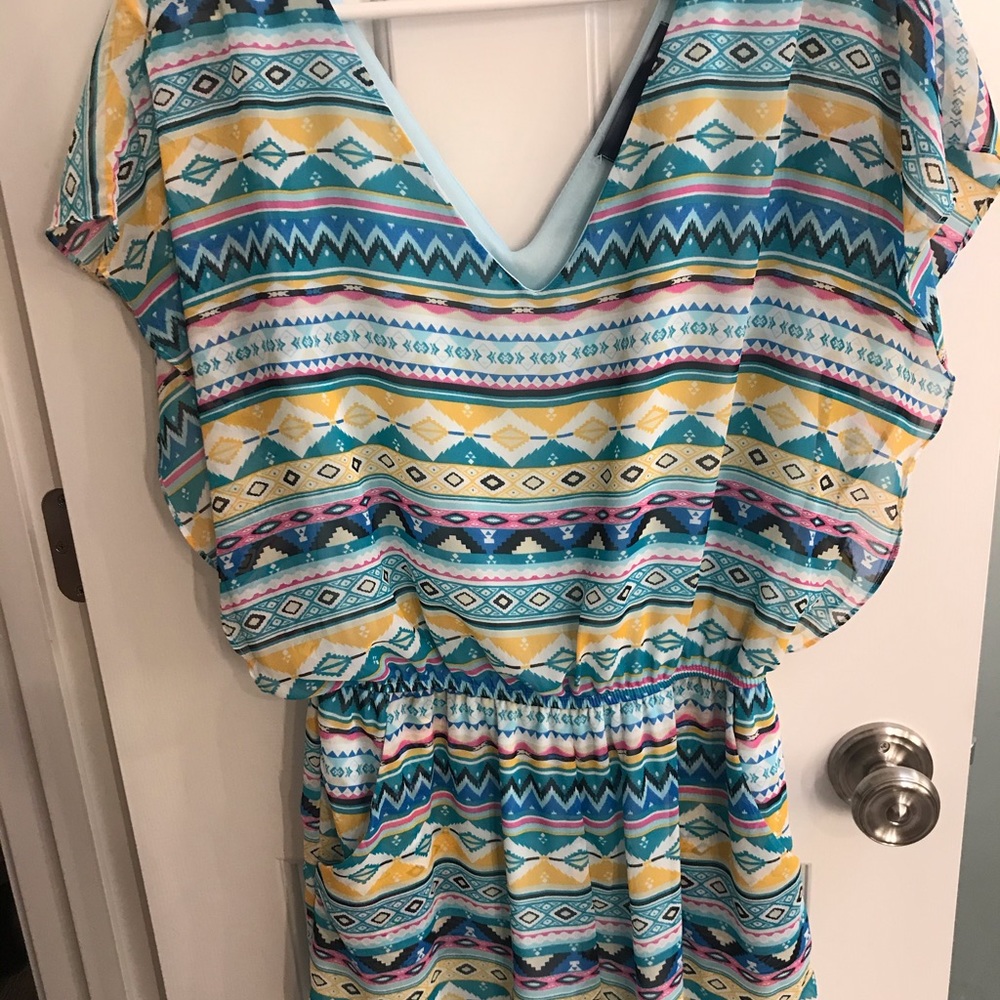 NWT Multi Color Romper Large